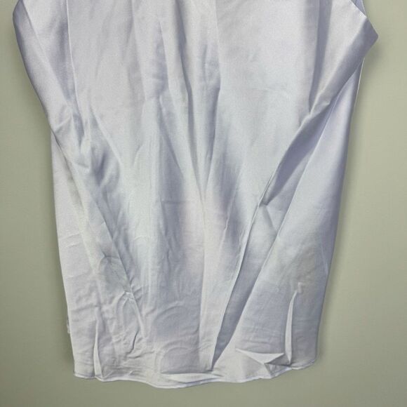 AMANDA UPRICHARD | NEW Light Purple 100% Silk Angelina Top Women’s Size Large - Picture 4 of 9